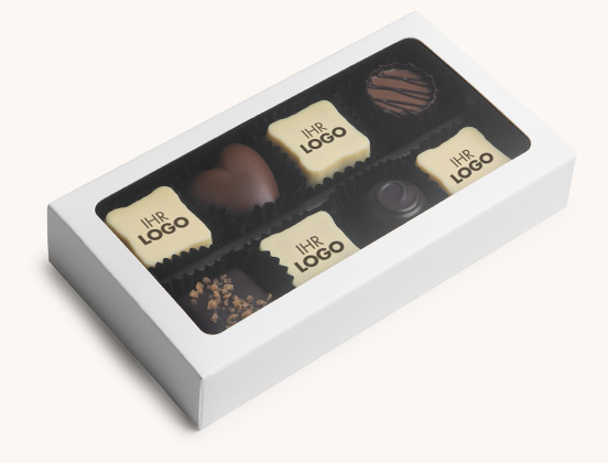 Einzigartige Eigenschaften von Schokoladenpralinen in einer personalisierten Schachtel für Unternehmen