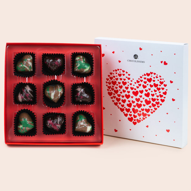 Love Chocolates Pralinen und die Verpackung