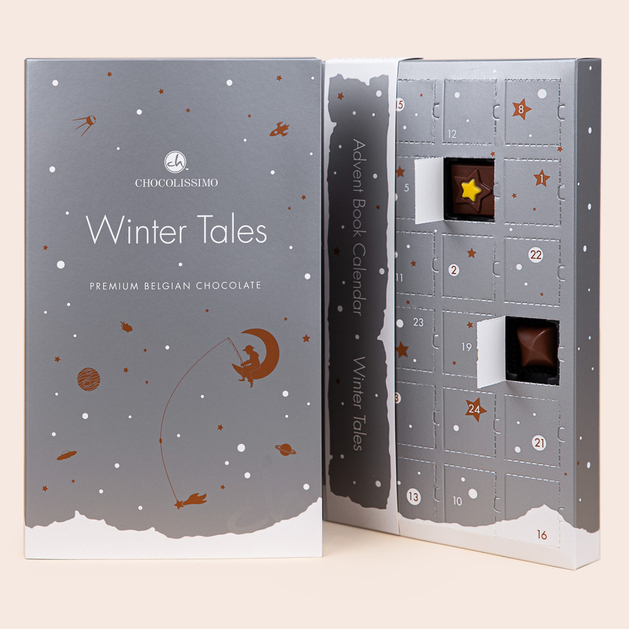 Winter Tales Pralines & Neapolitans - Adventskalender mit 12 Pralinen und 12 Schoko-Täfelchen