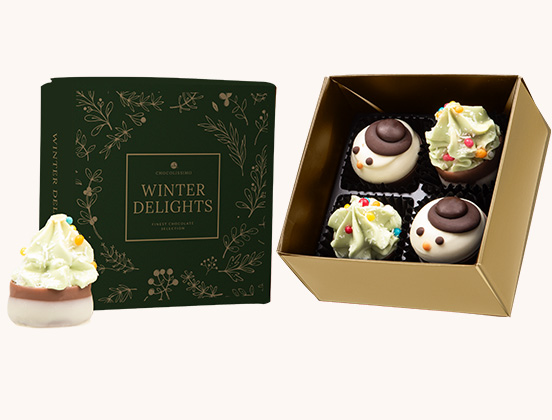 Die Besonderheiten der Schokoladenpralinen zu Weihnachten in der grünen Schachtel