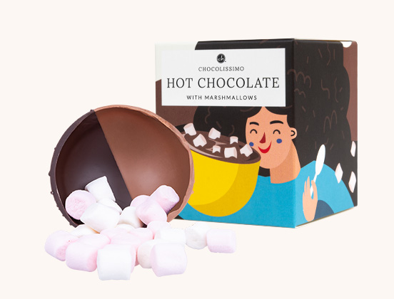 Einzigartige Merkmale der Schokoladen-Marshmallow-Kugel