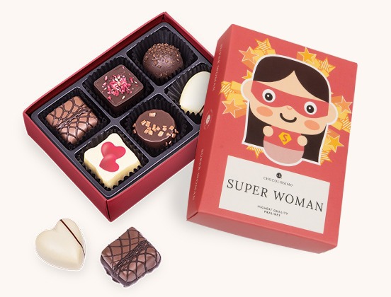 Einzigartige Eigenschaften des Pralinen-Sets für Super-Frauen