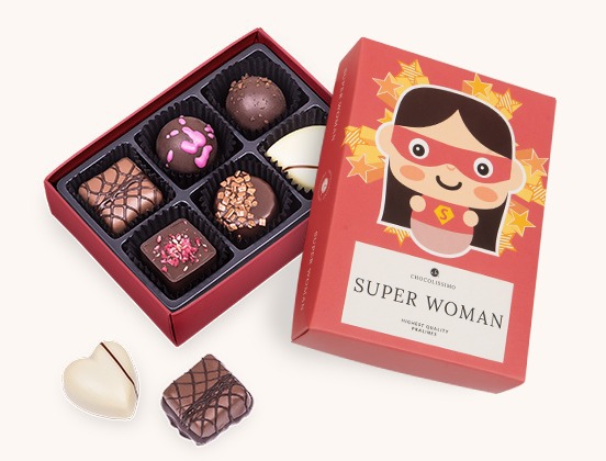 Einzigartige Merkmale des Pralinen-Sets für eine Superfrau