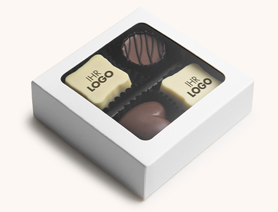 Einzigartige Eigenschaften von Schokoladenpralinen in einer personalisierten Schachtel f&uuml;r Unternehmen