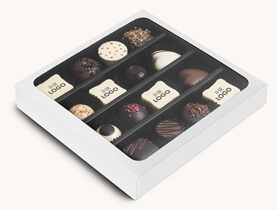 Einzigartige Eigenschaften von Schokoladenpralinen in einer personalisierten Schachtel für Unternehmen
