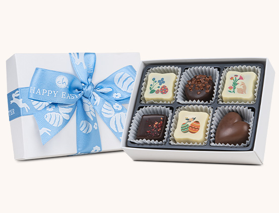 Einzigartige Merkmale des Pralinen-Sets mit Ostermotiven