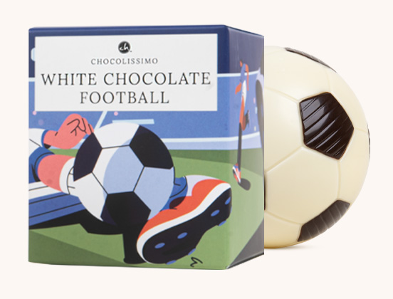 Einzigartige Merkmale des Fußballs aus weißer Schokolade