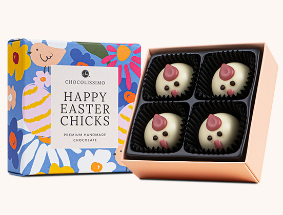 Einzigartige Eigenschaften von 4 Osterküken-Pralinen