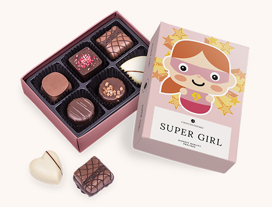 Einzigartige Merkmale des Pralinen-Sets f&uuml;r das Super-M&auml;dchen