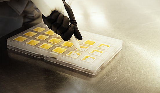 Handgemachte Schokoladenpralinen