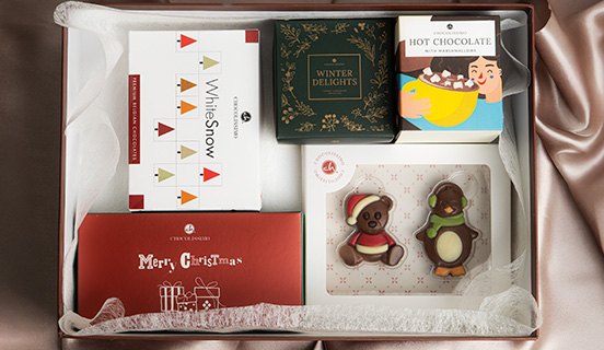 Inhalt des Weihnachtsschokoladensets f&uuml;r Kinder zu Weihnachten