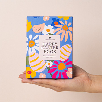 6 Pralinen in Oster-Ei-Form aus belgischer Schokolade