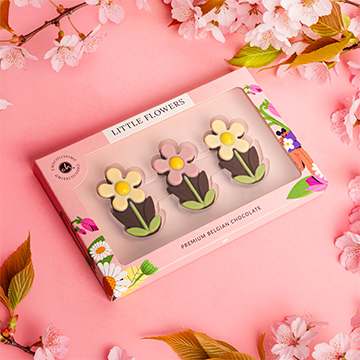 3 Gänseblümchen aus Schokolade
