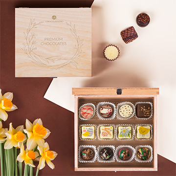 Osterpralinen-Set in dekorativem Kästchen