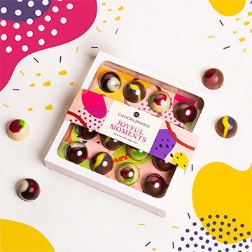 16 Schokoladenpralinen mit frischen Geschmacksrichtungen