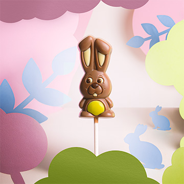 Grüner Schokoladenhase zu Ostern