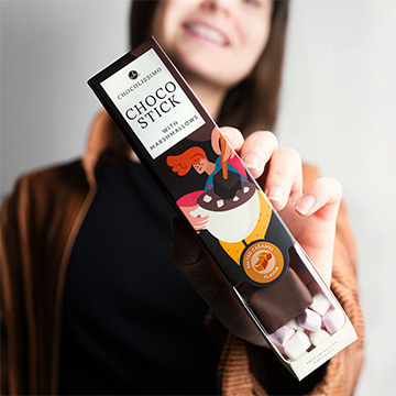 Dessertschokolade am Stiel zum Schmelzen