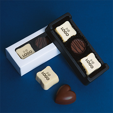 3 Pralinen mit beliebiger Grafik für B2B