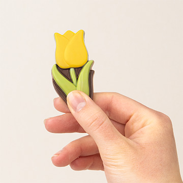 Tulpe aus belgischer Schokolade