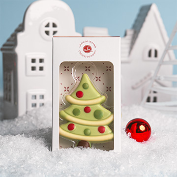 Weihnachtsbaum aus weisser Schokolade