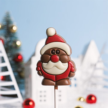 Schokoladen-Weihnachtsmann-Lutscher