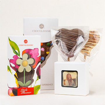 Schokoladentita f&uuml;r einen Erstkl&auml;ssler mit einer personalisierten Praline