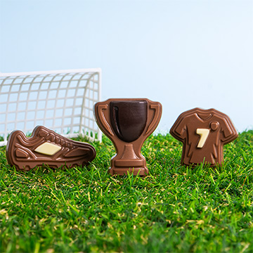 detaillierte Schokoladenfigur aus dem Fu&szlig;ball-Set