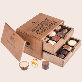 ChocoRoyal Midi - 20 Pralinen in Holzkiste