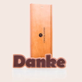 Danke - Schokobuchstaben - Schriftzug aus Schokolade