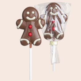 Schokoladen-Lebkuchenmann-Lolli