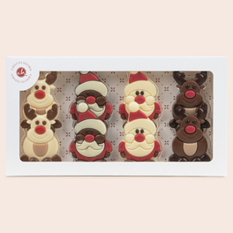 Santas & Reindeer - 8 Schoko-Täfelchen zu Weihnachten