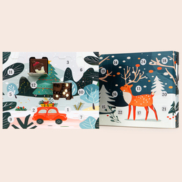 Tisch-Adventskalender - Mit 24 weihnachtlichen Schokoladentäfelchen