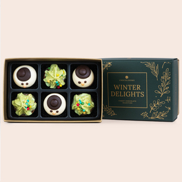 Winter Delights 6 - 6 Pralinen in Schneemann- und Weihnachtsbaum-Form