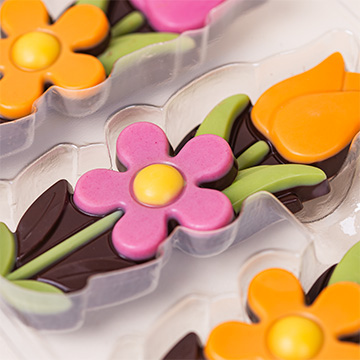 Nahaufnahme der Details einer Schokoladen-G&auml;nseblume