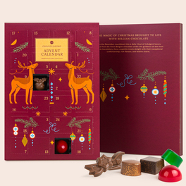 Adventskalender mit Pralinen und Figuren