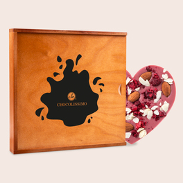 Ruby Herz mit Mandeln und Kirschen - Schokolade